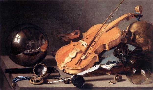 Vanitas with Violin and Glass Ball Pieter Claesz