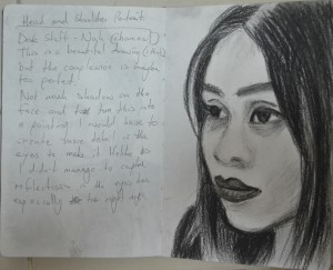 1st Sketch - Looking at Faces and Best Angle