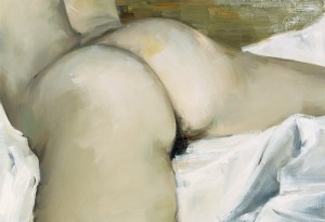 nude on white linen Gillian Carnegie, 2002