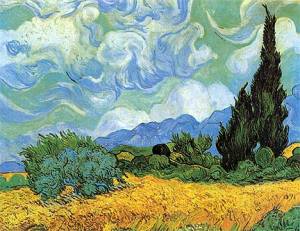 van Gogh Wheat Field with Cypresses