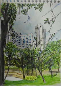 Watercolour Sketch - Sukhumvit Park